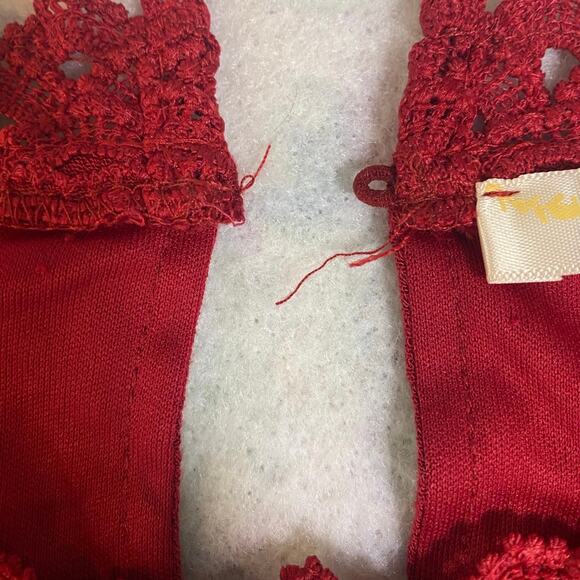 Andree By Unit Red Boho Lacy dress style#91256 - Picture 5 of 5